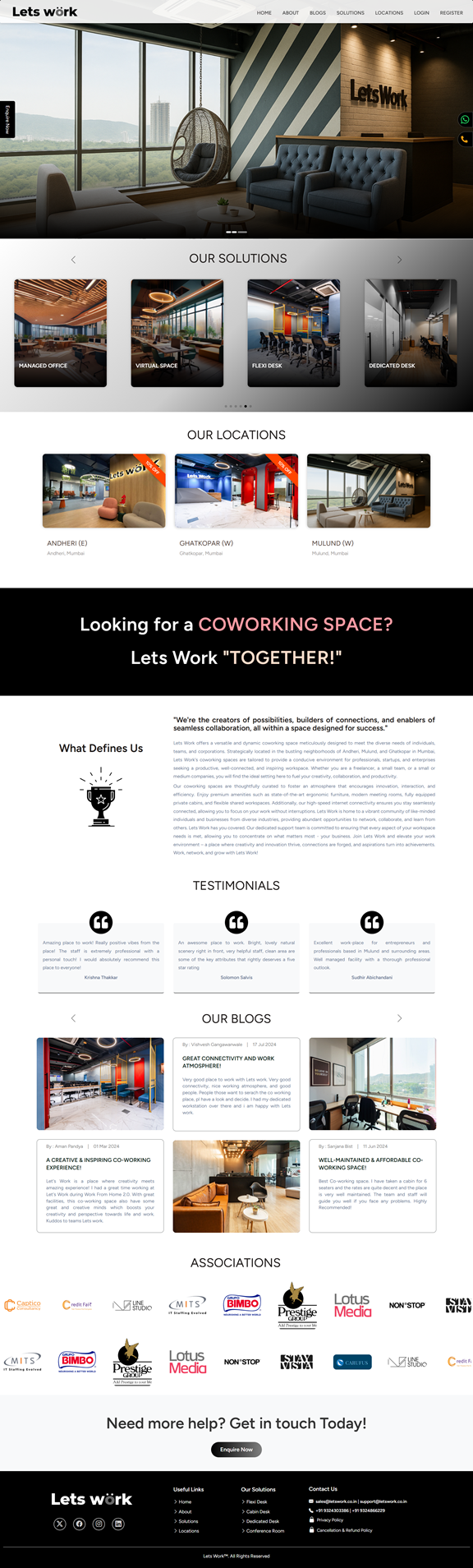 Lets Work website, built by NZ Solutions
